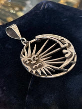 Load image into Gallery viewer, Vintage 1960s Signed Rebajes Sterling Silver Abstract Celestial Sun Moon Pendant
