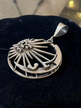 Load image into Gallery viewer, Vintage 1960s Signed Rebajes Sterling Silver Abstract Celestial Sun Moon Pendant
