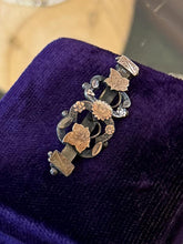 Load image into Gallery viewer, Antique 1800s Victorian English Hallmark Sterling Silver &amp; Gold Filled Bar Pin
