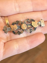 Load image into Gallery viewer, Antique 1800s Victorian English Hallmark Sterling Silver &amp; Gold Filled Bar Pin
