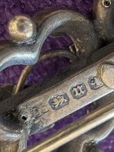 Load image into Gallery viewer, Antique 1800s Victorian English Hallmark Sterling Silver &amp; Gold Filled Bar Pin
