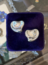 Load image into Gallery viewer, Vintage Tiffany &amp; Co. Elsa Peretti Spain Sterling Silver Full Heart Clip-on Earrings
