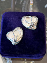 Load image into Gallery viewer, Vintage Tiffany &amp; Co. Elsa Peretti Spain Sterling Silver Full Heart Clip-on Earrings
