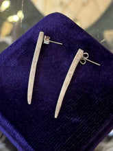 Load image into Gallery viewer, Vintage 1990s Signed Metal Pointu's Paris French Silver Plated Spike Drop Earrings
