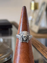 Load image into Gallery viewer, Vintage Sterling Silver Native American Indian Chief Headdress Ring US 8

