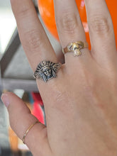 Load image into Gallery viewer, Vintage Sterling Silver Native American Indian Chief Headdress Ring US 8
