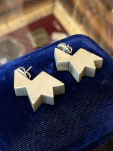 Load image into Gallery viewer, Vintage Artisan Modernist Geometric Chunky Pierced Statement Earrings Matte
