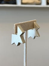 Load image into Gallery viewer, Vintage Artisan Modernist Geometric Chunky Pierced Statement Earrings Matte
