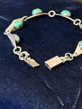 Load image into Gallery viewer, Vintage Israel Sterling Silver Eliat Cabochon Modernist Panel Link Bracelet 6.75

