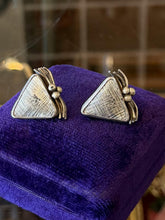 Load image into Gallery viewer, Vintage Artisan Sterling Silver Triangular Pierced Statement Earrings
