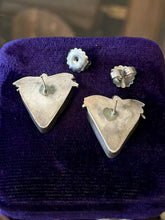 Load image into Gallery viewer, Vintage Artisan Sterling Silver Triangular Pierced Statement Earrings

