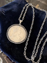 Load image into Gallery viewer, VTG 800 Silver Maria Theresa Thaler Austria Coin on 835 Silver Chain Necklace
