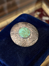 Load image into Gallery viewer, Vintage Signed Phyllis Woods Sterling Silver Genuine Turquoise Brooch Pin
