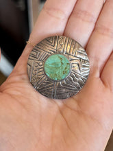Load image into Gallery viewer, Vintage Signed Phyllis Woods Sterling Silver Genuine Turquoise Brooch Pin
