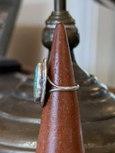 Load image into Gallery viewer, Vintage Navajo Signed TT Tom Taylor Sterling Silver Turquoise Ring US 6
