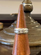 Load image into Gallery viewer, Vintage Sterling Silver Oval Faceted Cubic Zirconia Bezel Set Ring US 9.25
