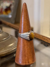 Load image into Gallery viewer, Vintage Southwestern Art Deco Revival Sterling Silver Tiger's Eye Ring US 10.25
