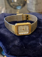Load image into Gallery viewer, Vintage 1980s 1990s BULOVA Gold Tone 17 Jewels CZ Stainless Steel Women's Watch
