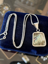 Load image into Gallery viewer, Vintage Sterling Silver Abalone Shell Pendant Necklace 18" Box Chain
