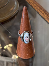 Load image into Gallery viewer, Vintage MKB Russian Finift Hand Painted Porcelain Enamel Silver Ring US 10.25

