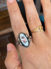 Load image into Gallery viewer, Vintage MKB Russian Finift Hand Painted Porcelain Enamel Silver Ring US 10.25
