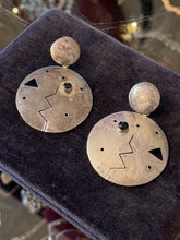 Load image into Gallery viewer, VTG TG-134 Taxco Mexico Sterling Silver Black Onyx Abstract Statement Earrings
