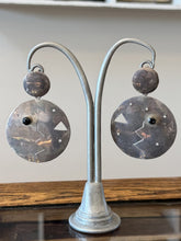Load image into Gallery viewer, VTG TG-134 Taxco Mexico Sterling Silver Black Onyx Abstract Statement Earrings
