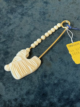 Load image into Gallery viewer, VTG 1960s Deadstock Hattie Carnegie Faux Bone Animal Safety Pin Rare
