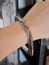Load image into Gallery viewer, VTG Signed SSD Simon Sebbag Sterling Silver Electroform Square Bangle Bracelet
