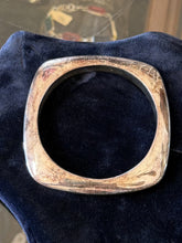 Load image into Gallery viewer, VTG Signed SSD Simon Sebbag Sterling Silver Electroform Square Bangle Bracelet
