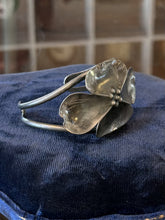 Load image into Gallery viewer, Vintage Signed Stuart Nye Sterling Silver Dogwood Floral Cuff Bracelet
