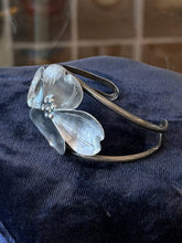 Load image into Gallery viewer, Vintage Signed Stuart Nye Sterling Silver Dogwood Floral Cuff Bracelet
