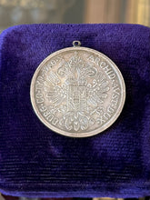 Load image into Gallery viewer, Vintage Silver Restrike 1780 Maria Theresa Thaler Vienna Austria Coin Pendant

