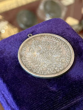 Load image into Gallery viewer, Vintage Silver Restrike 1780 Maria Theresa Thaler Vienna Austria Coin Pendant
