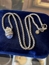 Load image into Gallery viewer, William Schraft Sterling Silver 18K Gold Chalcedony Byzantine Pendant Necklace
