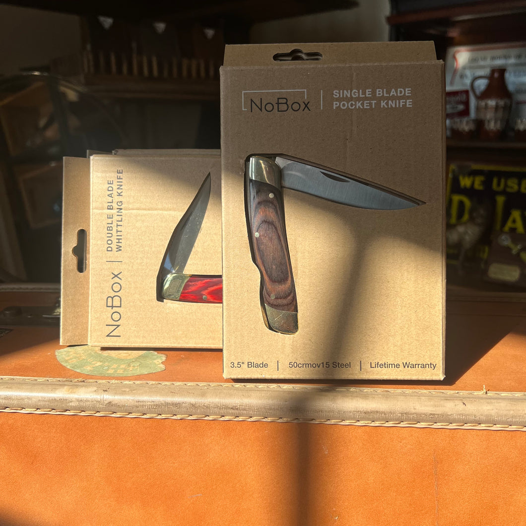 NoBox Single and Double Blade Pocket Knife
