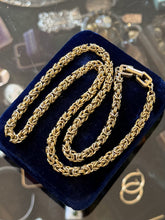 Load image into Gallery viewer, Vintage 1980s Signed Givenchy Gold Plated Byzantine Chain Necklace G Clasp 18"
