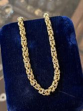 Load image into Gallery viewer, Vintage 1980s Signed Givenchy Gold Plated Byzantine Chain Necklace G Clasp 18"
