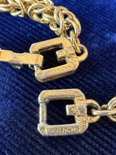 Load image into Gallery viewer, Vintage 1980s Signed Givenchy Gold Plated Byzantine Chain Necklace G Clasp 18"
