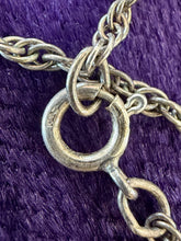 Load image into Gallery viewer, Vintage Sterling Silver Hand Etched Puffy Heart Pendant Necklace 18"
