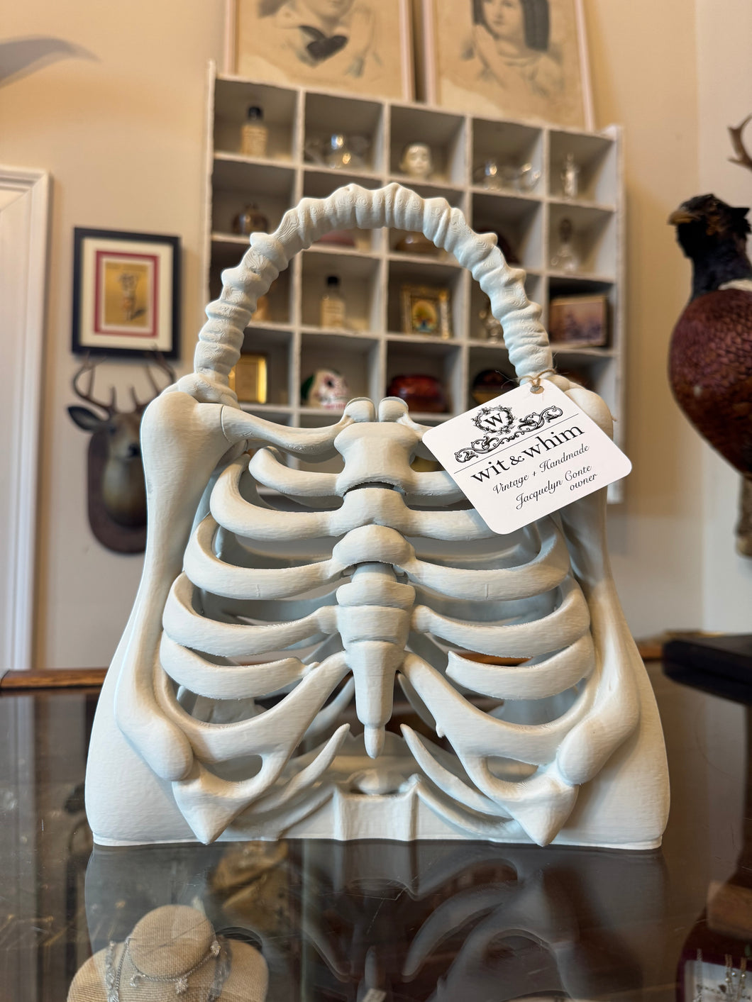 Ribcage Handbag | Bone White Purse