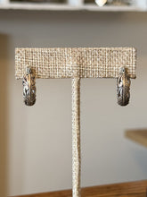 Load image into Gallery viewer, Vintage Filigree Scroll Sterling Silver Pierced Hoop Earrings Small
