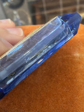 Load image into Gallery viewer, Antique 1920s Art Deco Czechoslovakia Reliquary Pocket Shrine Blue Glass Pendant
