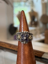 Load image into Gallery viewer, Barbara Bixby Sterling Silver 18K Gold Rhodolite Garnet Statement Ring US 7.5
