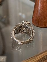Load image into Gallery viewer, Barbara Bixby Sterling Silver 18K Gold Rhodolite Garnet Statement Ring US 7.5
