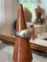Load image into Gallery viewer, Vintage 1990s Chunky Sterling Silver Diamond Cut Heart Ring US 9.25
