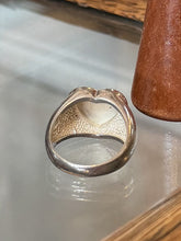 Load image into Gallery viewer, Vintage 1990s Chunky Sterling Silver Diamond Cut Heart Ring US 9.25
