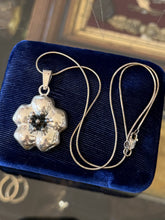 Load image into Gallery viewer, Vintage Signed CII Mexico Sterling Silver Puffy 3D Hibiscus Pendant Necklace
