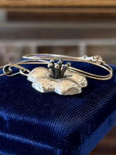 Load image into Gallery viewer, Vintage Signed CII Mexico Sterling Silver Puffy 3D Hibiscus Pendant Necklace
