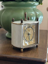 Load image into Gallery viewer, Vintage Midcentury Kandel Germany Travel Alarm Clock Mother of Pearl &amp; Brass
